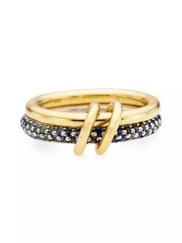 Spinelli Kilcollin | Saks Ombré Exclusive Two-Tone 18K Gold & Blue Sapphire Linked Rings,商家Saks Fifth Avenue,价格¥41227