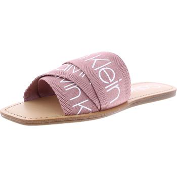 ck鞋真假, Calvin Klein | Calvin Klein Womens Bainy Canvas Slides Flat Sandals商品图片 4.1折