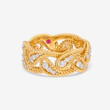 Roberto Coin | Roberto Coin Byzantine Barocco 18K Yellow Gold Diamond Ring 7772781AJ70X,商家Shopworn,价格¥14337