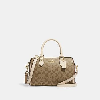 Coach Outlet Rowan Satchel In Blocked Signature Canvas