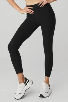 Alo | Ribbed High-Waist 7/8 Blissful Legging - Athletic Heather Grey,商家Alo yoga,价格¥609