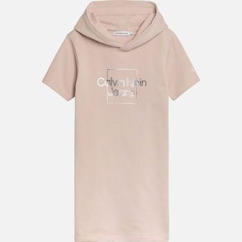 推荐Calvin Klein Girls’ Cotton-Jersey Hoodie Dress商品