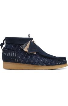 clarks男鞋, Clarks | (26169152) Wallabee Boots - Navy Sashiko商品图片 