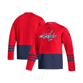 推荐Men's Red Washington Capitals Logo Aeroready Pullover Sweater商品