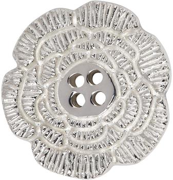 商品Bleue Burnham | Silver Rose Button Pin,商家SSENSE,价格¥1111图片