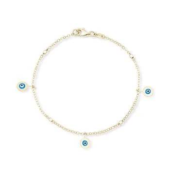 Macy's | Enamel Evil Eye Charm Bracelet in 10k Gold,商家Macy's,价格¥4276