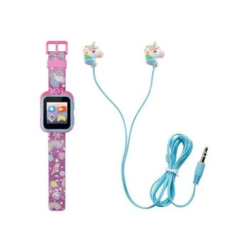 Playzoom | Kid's Purple Glitter Unicorn Silicone Strap Touchscreen Smart Watch 42mm with Earbuds Gift Set,商家Macy's,价格¥484