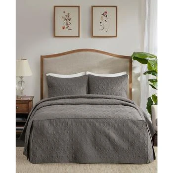 Madison Park | Quebec Open Corner Pleated Quilted Bedspread, Queen,商家Macy's,价格¥749