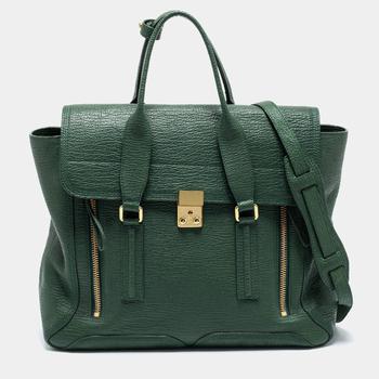 [二手商品] 3.1 Phillip Lim | 3.1 Phillip Lim Olive Green Leather Large Pashli Satchel商品图片,9.3折, 满1件减$100, 满减