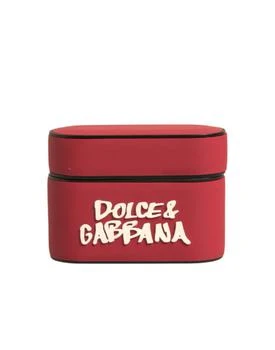 Dolce & Gabbana | Dolce & Gabbana Red PVC Embossed Logo Plaque Holder Airpods Case,商家Siebentaschen,价格¥940