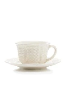 MoDA | Moda Domus - Dots Creamware Breakfast Cup and Saucer - White - Moda Operandi,商家Fashion US,价格¥601