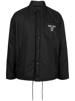 Prada | PRADA logo-print padded jacket 6.6折