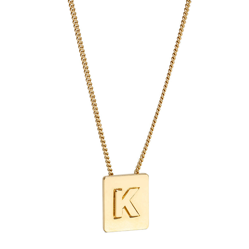 gancini经典款, Celine | 【预售3-7天】CELINE/赛琳 经典款ALPHABET系列 男女同款金色饰面黄铜字母K坠饰项链46N0K6BRA.35OR商品图片 8折, 包邮包税