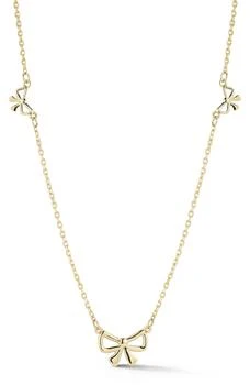Ember Fine Jewelry | 14K Gold Bow Pendant Necklace,商家Nordstrom Rack,价格¥2633