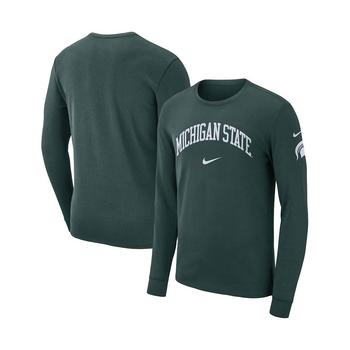 推荐Men's Green Michigan State Spartans Arch 2-Hit Long Sleeve T-shirt商品