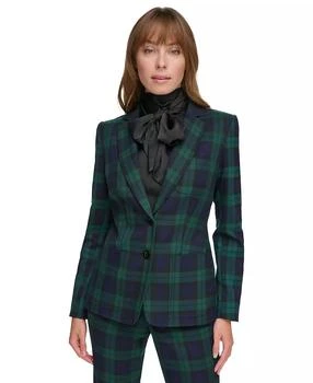 Tommy Hilfiger | Women's Plaid Two-Button Blazer,商家Macy's,价格¥766