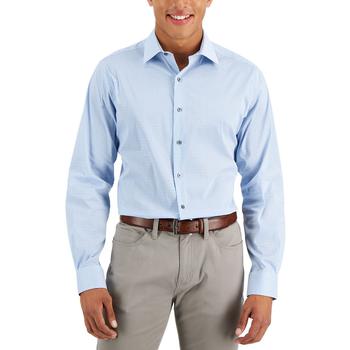 Alfani | Men's Slim Fit 2-Way Stretch Stain Resistant Geo Print Dress Shirt, Created for Macy's商品图片,额外7折, 额外七折