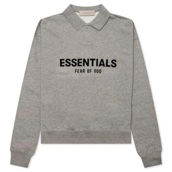 Essentials | Kid's Core L/S Polo - Dark Oatmeal,商家Feature,价格¥286
