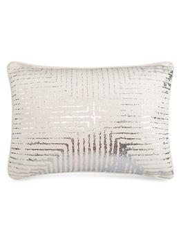 商品Callisto Home | Fes Ivory Metallic Foil Velvet Down Pillow,商家Saks Fifth Avenue,价格¥1044图片