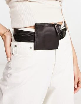 BOLONGARO TREVOR | Bolongaro Trevor leather purse belt in black,商家ASOS,价格¥143