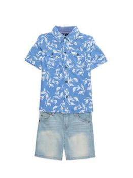 推荐Little Boy's 2-Piece Denim Short Set商品