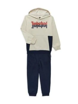 Timberland | ​Little Boy’s 2-Piece Colorblock Logo Hoodie & Joggers Set 3.3折