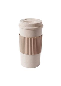 商品All Abundant Things | Reusable Wheat Straw Travel Insulated Coffee or Tea Cup Brown,商家折扣挖宝区,价格¥61图片