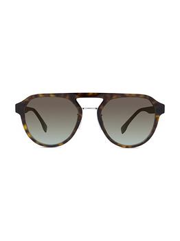 墨镜fendi是什么牌子, Fendi | 54MM Pilot Metal Sunglasses商品图片 