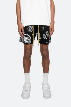 mnml短裤, MNML | Paisley Knit Shorts - Black商品图片 