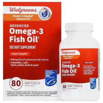 Walgreens | Advanced Omega-3 Fish Oil 500 mg Softgels (80 days),商家Walgreens,价格¥257