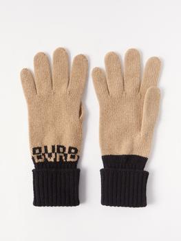 商品Burberry | Logo-jacquard cashmere gloves,商家MATCHESFASHION,价格¥1610图片
