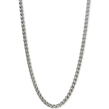 Esquire Men's Jewelry | 22" Wheat Chain Necklace in Sterling Silver, Created for Macy's商品图片,3.5折
