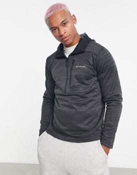 Columbia | Columbia Maxtrail logo fleece hooded 1/2 zip in black商品图片,