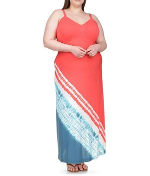 推荐Plus Size Island Bias Slip Maxi Dress商品