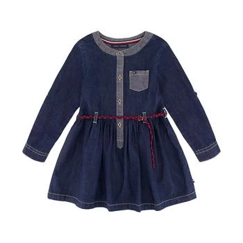 Tommy Hilfiger | Little Girls 1 Piece Mandarin Collar Denim Shirt Dress,商家Macy's,价格¥203
