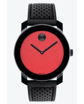Movado | Movado Bold TR90 Red Dial Leather Strap Men's Watch 3600762商品图片,8.2折