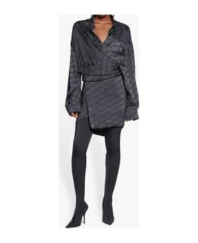 巴黎世家外套评价, Balenciaga | Bb Monogram Wrap Dress商品图片 9.6折