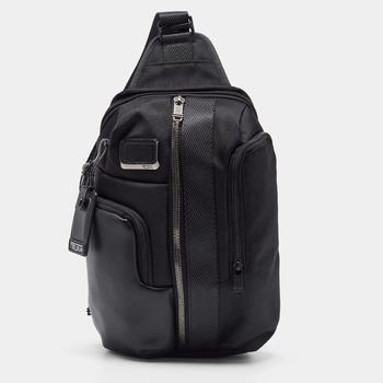 推荐TUMI Black Nylon and Leather Alpha Bravo Saratoga Sling Bag商品