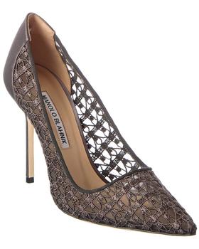 Manolo Blahnik长筒靴, Manolo Blahnik | Manolo Blahnik BBLA 105 Lace & Satin Pump商品图片 8.3折