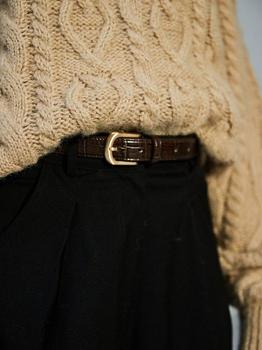 OUI MAIS NON | Sofia classic leather belt商品图片,
