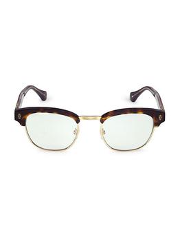 推荐Essentials Signature 52MM Rectangular Blue Block Sunglasses商品