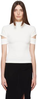 Helmut Lang | White Cutout T-Shirt商品图片,