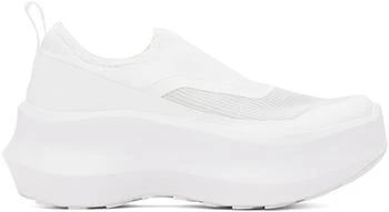 Comme des Garcons | White Salomon Edition Slip-On Platform Sneakers 