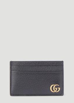 Gucci | GG Marmont Card Holder in Black商品图片,