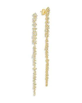 Sterling Forever | Audrina Cubic Zirconia Linear Drop Earrings in 14K Gold Plated,商家Bloomingdale's,价格¥346