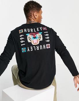 Hurley | Hurley Bengal long sleeve t-shirt in black商品图片,8折×额外9.5折, 额外九五折
