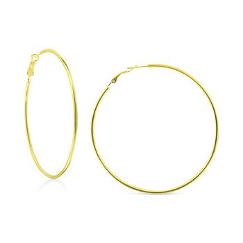 Giani Bernini | Polished Wire Large Hoop Earrings in 18k Gold-Plated Sterling Silver, 70mm, Created for Macy's商品图片,