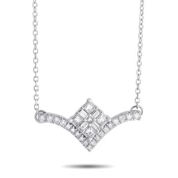 商品LB Exclusive | 10K White Gold 0.33 ct Diamond Necklace,商家Jomashop,价格¥3845图片