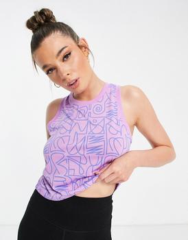nike court瑜伽, NIKE | Nike Yoga Artist in Residence graphic tank in purple商品图片 7.6折