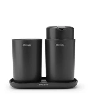 Brabantia | Renew Bathroom Accessory Set of  3 - Soap Dispenser, Toothbrush Holder and Tray,商家Macy's,价格¥353